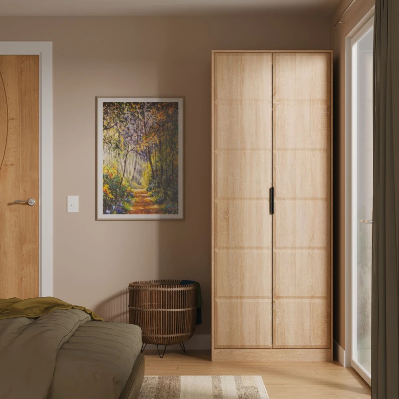 Image of Welcome Furniture Welcome Furniutre New York 2 Door Robe - Ready Assembled NYC080BOBO