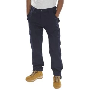 Image of Click Workwear Combat Trousers Polycotton Size 50 Navy Blue Ref