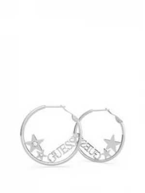 Image of Guess A Star Is Born Earrings, Silver, Women