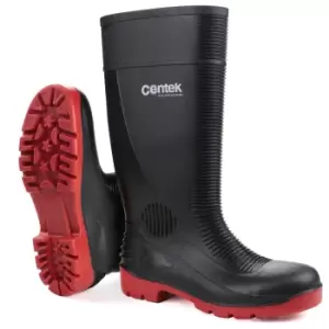 Image of Centek Unisex FS338 Compactor Waterproof Safety Wellington Boots (6 UK) (Black/Red)