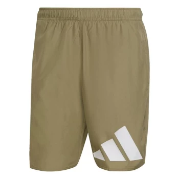 Image of adidas Classic-Length Logo Swim Shorts Mens - Green
