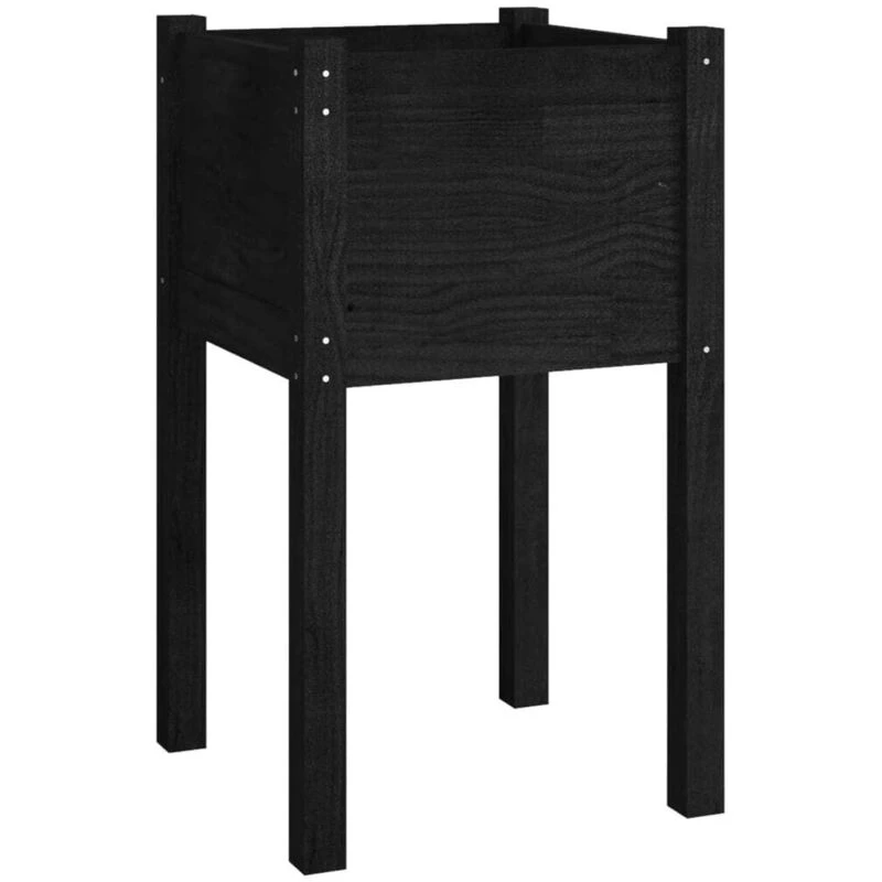 Image of VIDAXL Garden Planter Black 40x40x70cm Solid Pinewood vidaXL 8720286815281