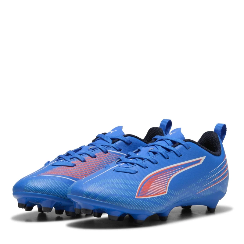 Image of Puma Ultra 6 Match Juniors Firm Ground Football Boots Blue/White male 3 (35.5)