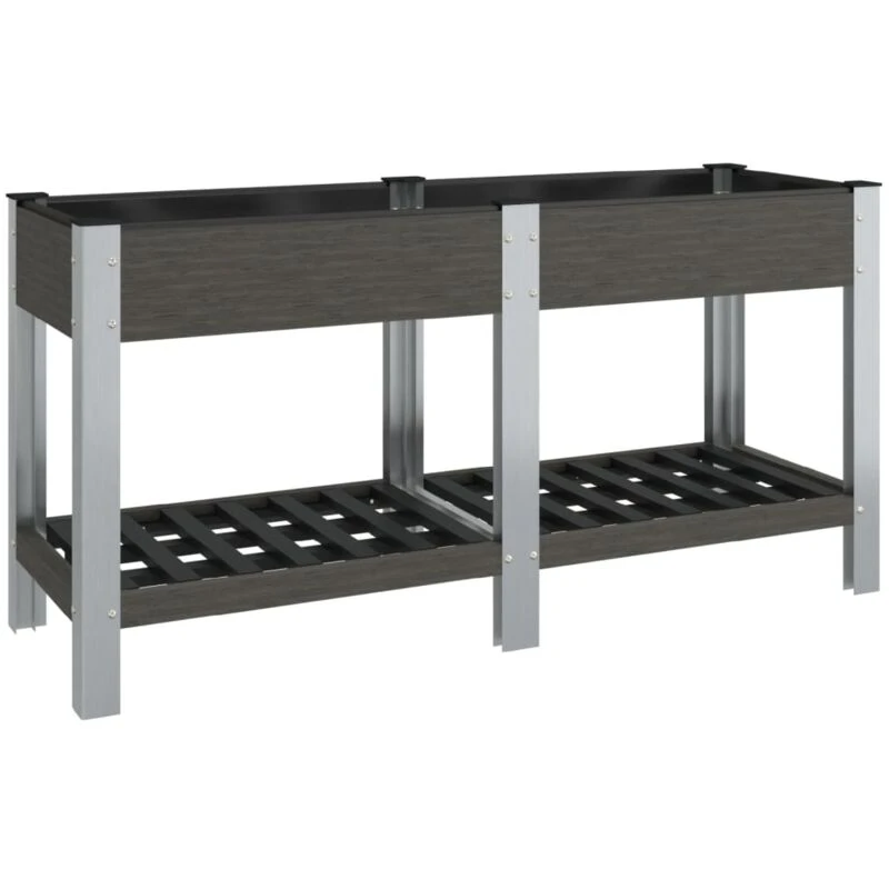 Image of VIDAXL Garden Raised Bed with Shelf Grey 175x50x75cm wpc Vidaxl 362572