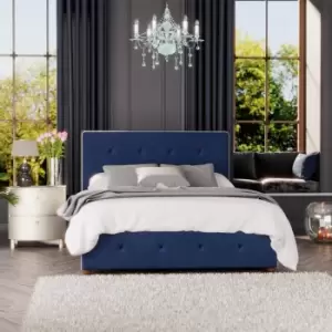 Image of Laurence Llewelyn-Bowen Laurence Llewelyn Bowen Hesper Ottoman Storage Bed Plush Velvet Navy Small Double
