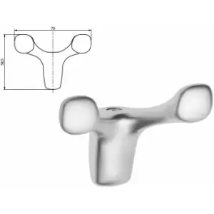 Image of Modern Hat Coat Hanger Hook Door Wall Bath Model Toledo 58mm - Colour Aluminium - Pack of 5