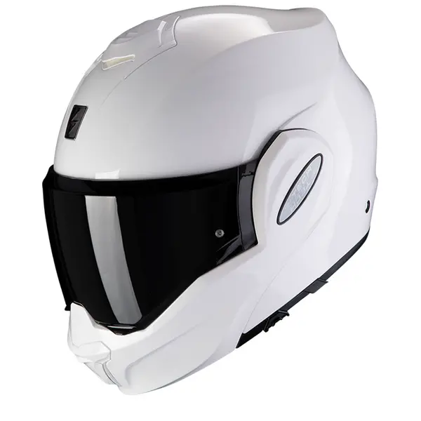 Image of Scorpion Exo-Tech Evo Solid White Modular Helmet XS