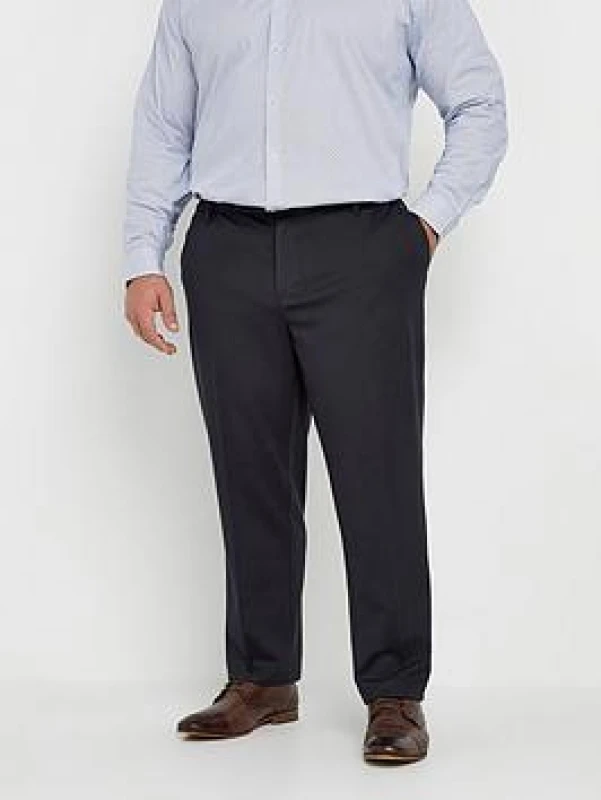 Image of BadRhino BadRhino Men Stretch Straight Leg Trousers in Dark Navy Size: 50S Dark Navy 50S Male 5063111825318