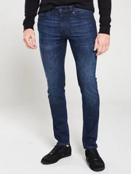 Image of Hugo Boss Delaware Slim Fit Jeans Navy Size 32 Men