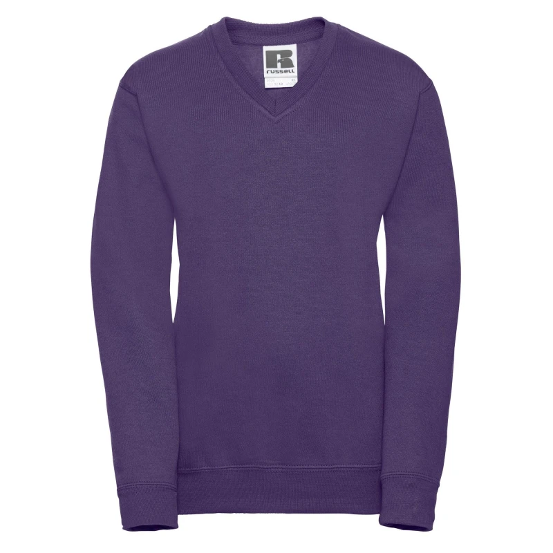 Image of Russell Collection J272B boys's Children's sweatshirt in Purple