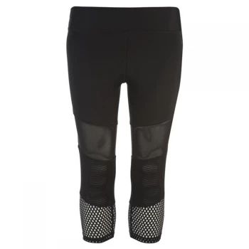 Image of USA Pro Capri Cropped Leggings - Black/Panels