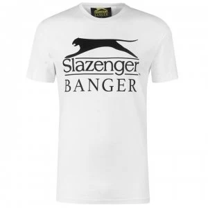 Image of Slazenger Banger Logo T Shirt - White