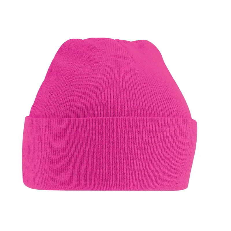 Image of Beechfield Knitted Beanie in Fuchsia Fuchsia Unisex One Size