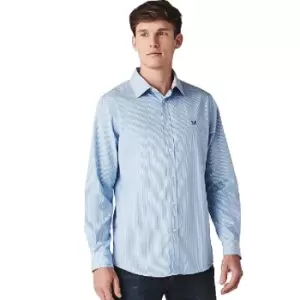 Image of Crew Clothing Mens Crew Micro Stripe Long Sleeve Shirt M - Chest 40-41.5' (Collar 16-17')