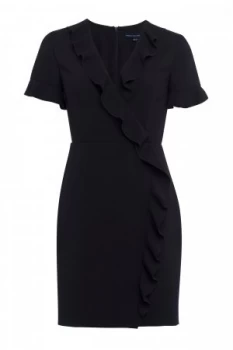 Image of French Connection Alianor Stretch Fluted Front Dress Black