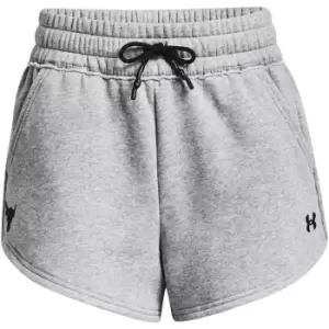 Image of Under Armour Armour Project Rock Fleece Shorts Womens - Grey