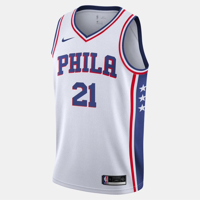 Image of Nike PHI Swngmn AJsy White male 7-8 (S)