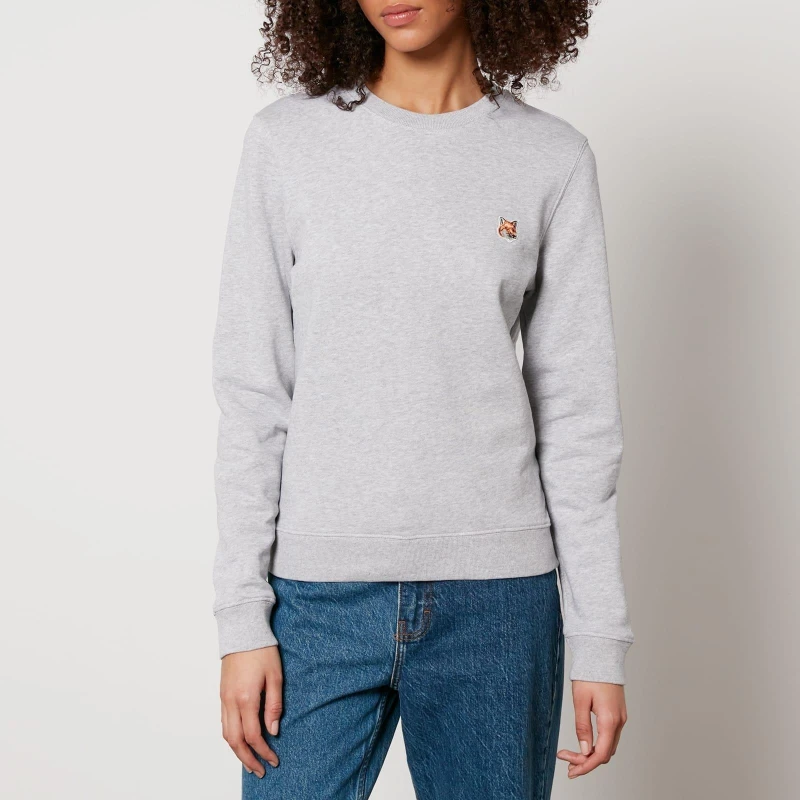 Image of Maison Kitsune Fox Head Patch Regular Sweatshirt Grey female XS