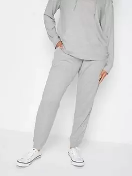 Image of M&Co Grey Marl Soft Touch Jogger, Grey, Size 26-28, Women