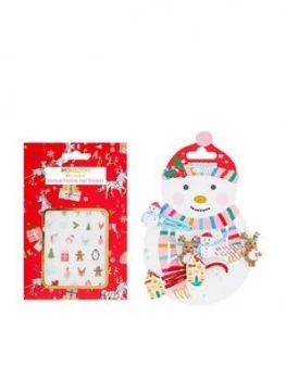 Image of Monsoon Girls Festive Nail Stickers And Hair Set - Red