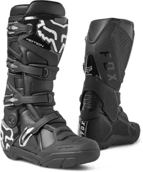 Image of FOX Motion X waterproof Motocross Boots, black, Size 43, black, Size 43