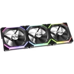 Image of Lian Li UNI FAN SL120 RGB PWM PC fan Black, RGB (W x H x D) 122.8 x 25 x 122.4 mm