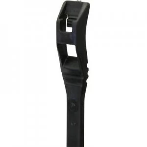 Image of Cable tie 190 mm Black Flat head UV proof PB Fastener