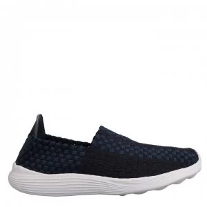 Image of Fabric Flyer Slip On Shoes Mens - Navy