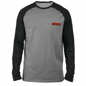 Image of DC Wonder Woman WW84 Embroidered Unisex Long Sleeved Raglan T-Shirt - Grey/Black - M