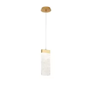 Image of Boston Large Ceiling Pendant 2m, 4.5W LED, 3000K, 160lm, Painted Brushed Gold