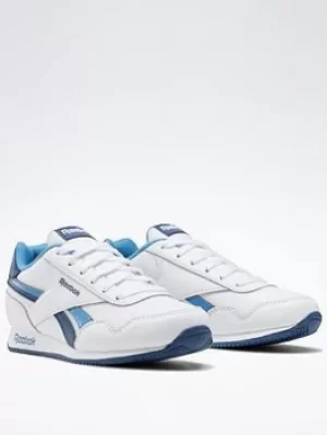 Image of Reebok Royal Classic Jogger 3 Shoes, White/Blue, Size 12 Younger