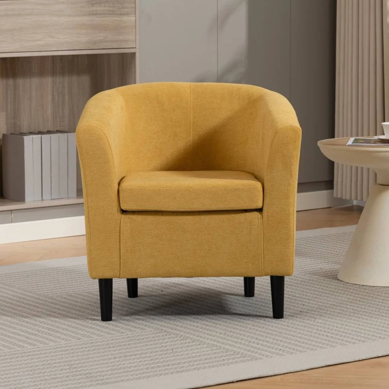 Image of Artemis Home Beulah Fabric Accent Chair in Yellow Size: 1 Pack Yellow Unisex 1 Pack