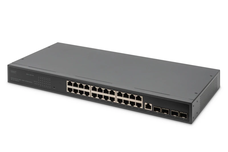 Image of Digitus 24 Port 10/100/1000 + 4SFP+ UPLINK Switch. 19". L2+ Featu