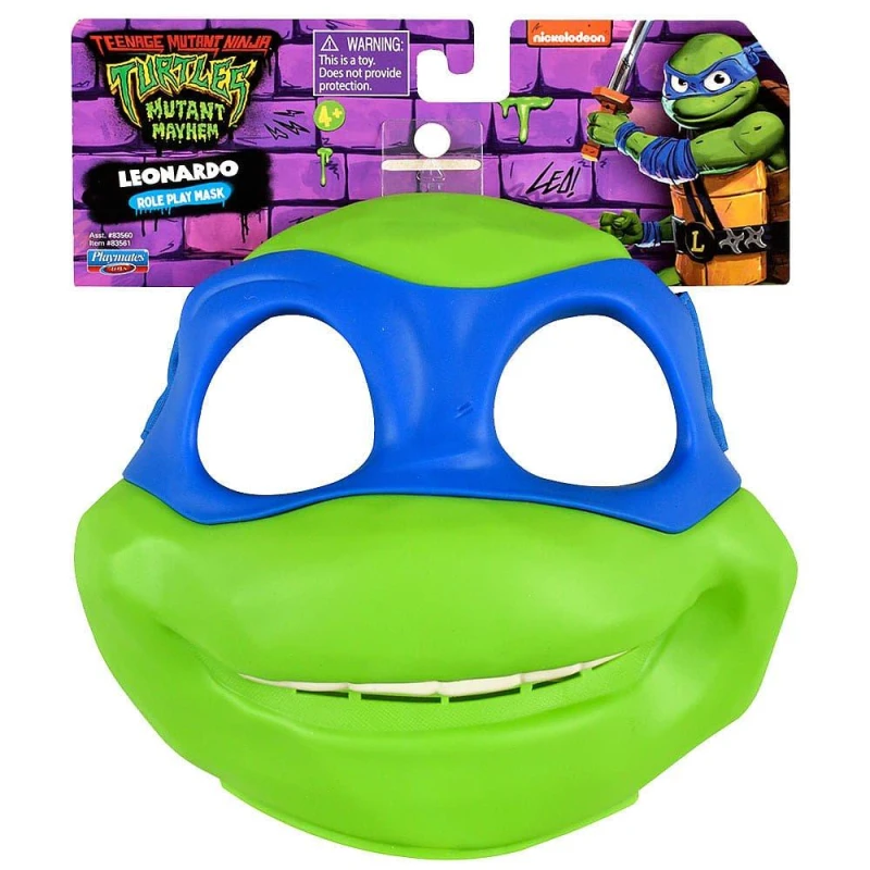 Image of Nickelodeon TMNT: MUTANT MAYHEM LEONARDO ROLE PLAY MASK Figures One Size Black 80366990000