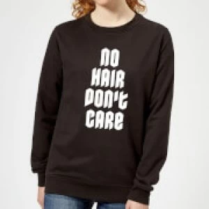 Image of No Hair Dont Care Womens Sweatshirt - Black - 3XL - Black