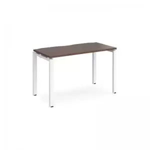 Image of Adapt starter unit single 1200mm x 600mm - white frame and walnut top