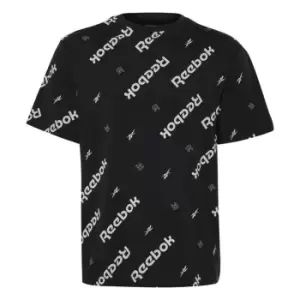 Image of Reebok RI AOP T Shirt Mens - Black