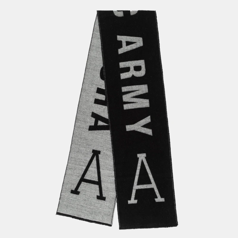 Image of Arctic Army Mens Winter Knitted Scarf Black/Grey male One Size