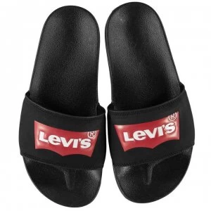 Image of Levis Batwing Sliders - Black/Red