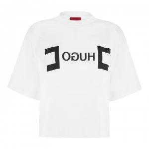 Image of Hugo Boss Dufia Logo T-Shirt White Size L Men