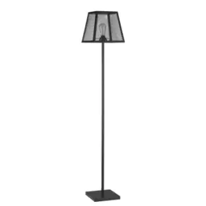 Image of Oscar Floor Lamp With Tapered Shade, Black