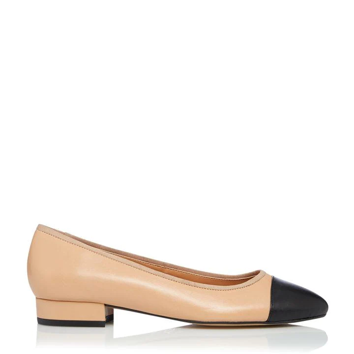 Image of Dune Camel Leather 'Highgate' Ballet Pumps - 3