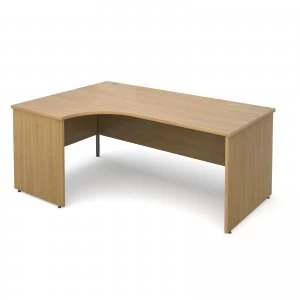 Image of Maestro 25 PL Left Hand Ergonomic Desk 1800mm - OAK Panel Leg Design