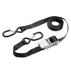 Image of Master Lock Single Pack Ratchet Tie Down with S Hooks 5m - Colour : Black