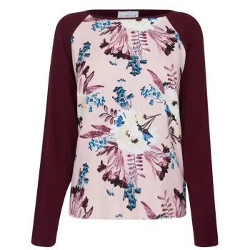 Image of Linea Long Sleeve Floral Pyjama Top - Pink