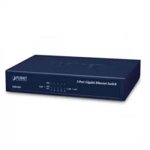 Image of PLANET GSD-503 network switch Gigabit Ethernet (10/100/1000) Blue UK Plug