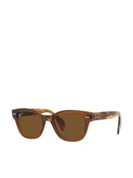 Image of Ray-Ban Square Sunglasses - Transparent Brown