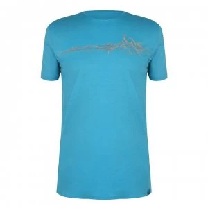 Image of Millet Wool Blend T Shirt - Electric Blue