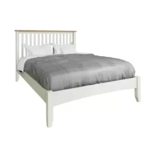 Image of Kettle Interiors Two Tone Oak & White Double Bed Frame