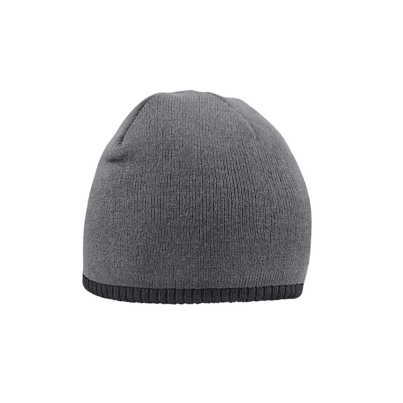 Image of Beechfield Beechfield Men Two Tone Knitted Beanie in Grey Grey One Size Male 5063377392814